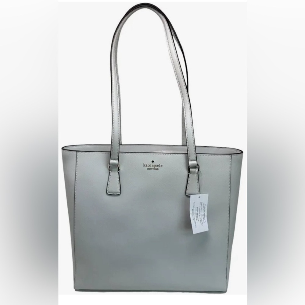 Kate Spade Perry Leather Laptop Tote -Color - Stone Path